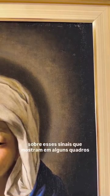 Quadro A Virgem em Oração com Moldura Clássica Florença M — produção real | Ateliê Barroquina