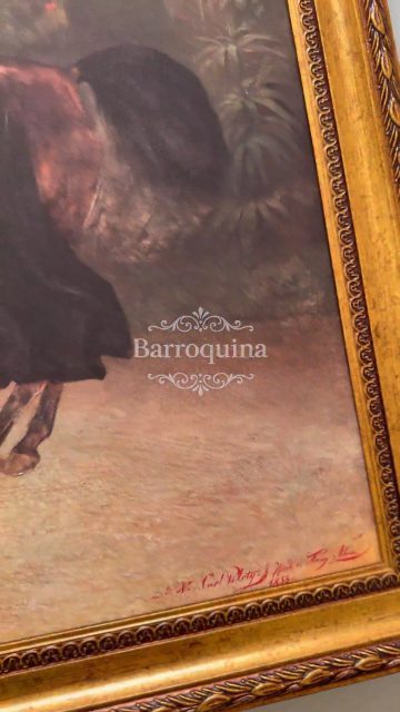 Quadro Elisabeth da Áustria com Moldura Clássica Florença M — produção real | Ateliê Barroquina