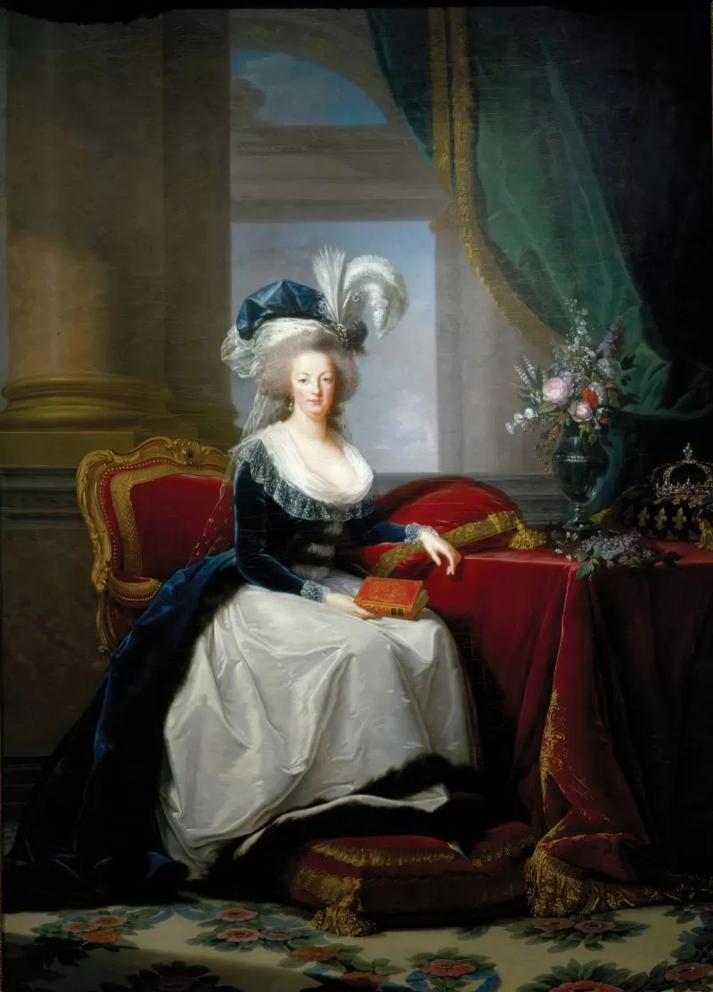 Quadro Maria Antonieta com uma Rosa em ambiente de luxo
