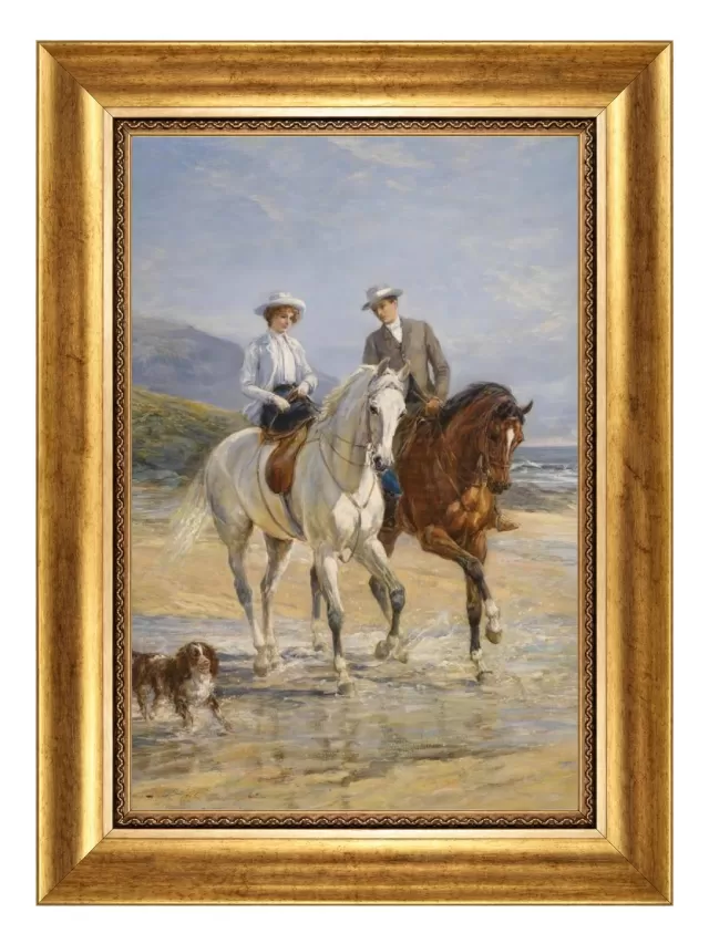 Companhia Agradável, de Heywood Hardy com Moldura Clássica Lisa P
