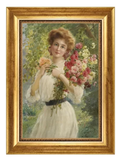 Beleza de Verão com Moldura Clássica Lisa P