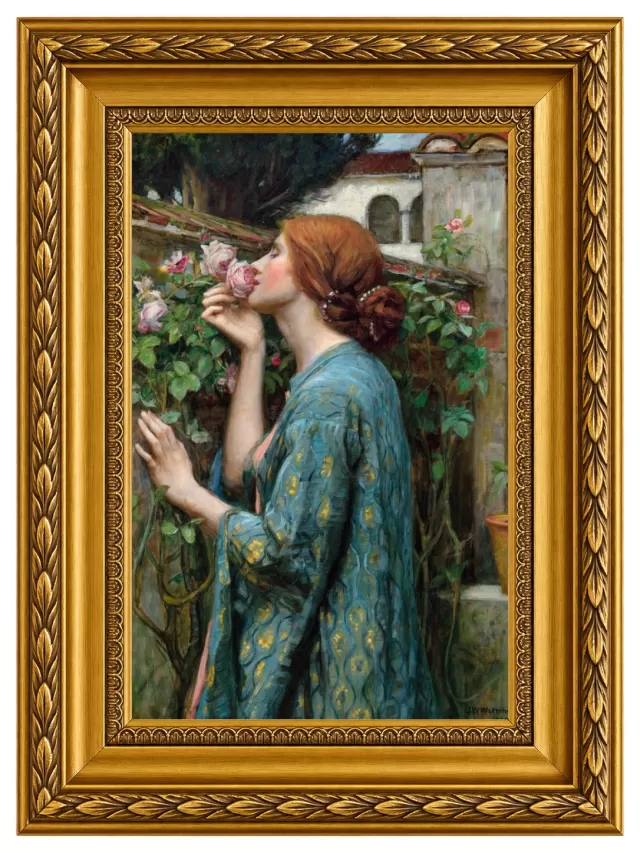 A Alma da Rosa com Moldura Clássica Florença M