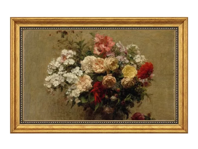 Buquê de Verão, de Henri Fantin-Latour com Moldura Clássica Simplicité