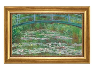 A Ponte Japonesa - Claude Monet (1899) com Moldura Clássica Lisa P