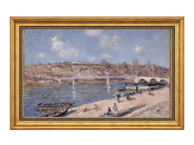 A Praia em Saint-Mammès com Moldura Clássica Simplicité